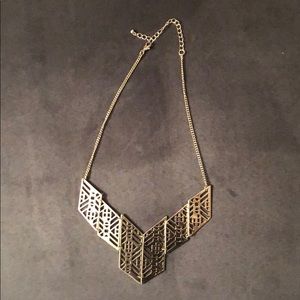 Silver geometric necklace